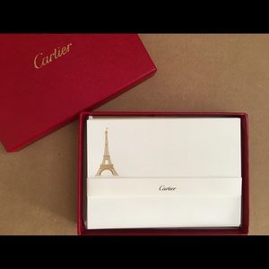 New Cartier Stationery Gold Eiffel Tower